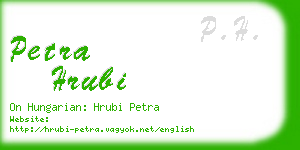 petra hrubi business card